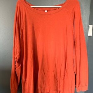 Women's Orange Long Sleeve Top